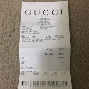 gucci belt receipt.